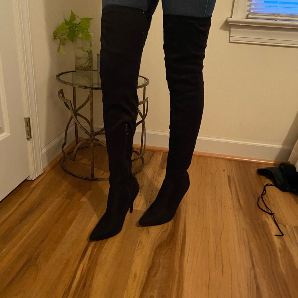 NEW Thigh high black boots 8.5